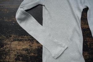 CLOSELY Cotton Silk High Neck L/S T Shirt