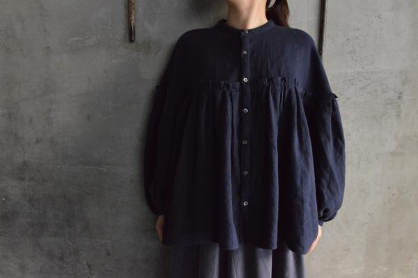 UNIVERSAL TISSU Full Gather Blouse Herringbone