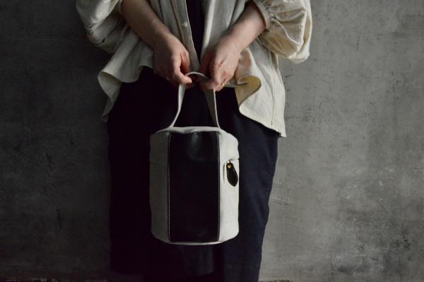MARINEDAY Linen Canvas Cylinder Bag