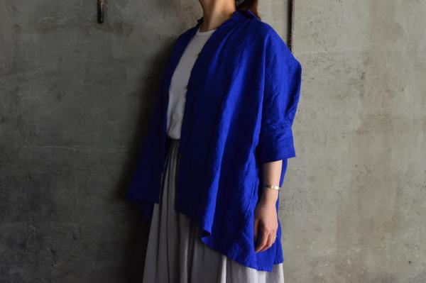 Honnete Irish Linen H/S Gather Blouse