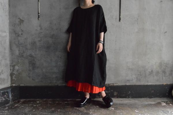 Honnete FOR poefu Crew Neck Onepiece