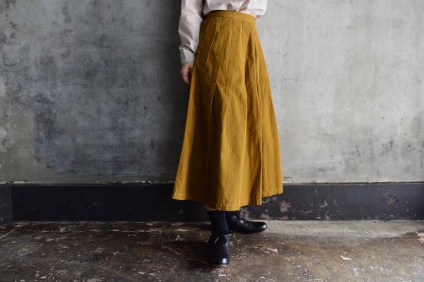 kaval Cotton Dart Stitched Skirt