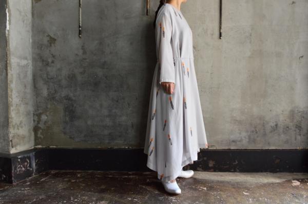 minä perhonen 「candle」Wool Georgetto Onepiece