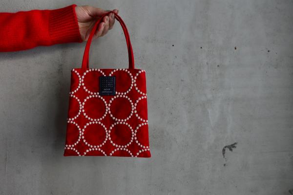 mina perhonen 「tambourine」mini bag-cotton satin
