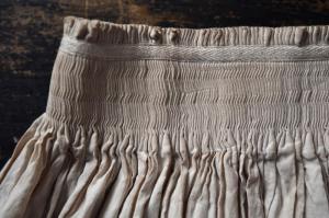 kaval Cotton Linen Smocking Skirt