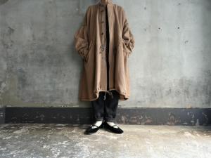 kaval Blanket Stitched Stand Collar Coat