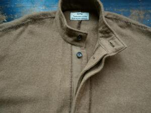 kaval Blanket Stitched Stand Collar Coat