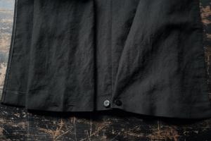 LENSE  Wool Linen Weather Cloth  Slit Coat Fake α
