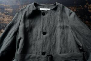 LENSE Wool Linen Flare Coat