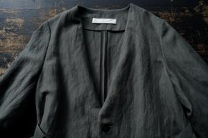 LENSE Wool Linen Flare Coat