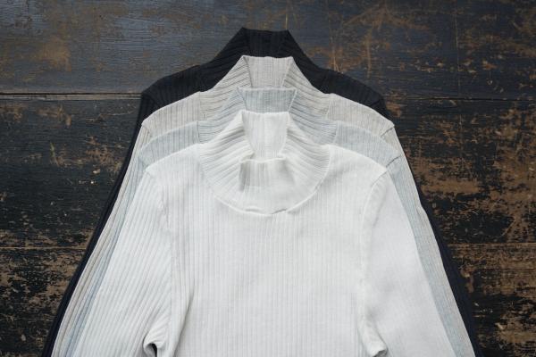 CLOSELY Cotton Silk High Neck L/S T Shirt