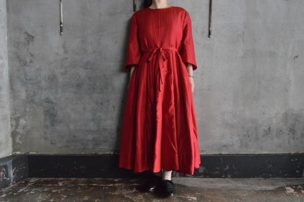 NATIVE VILLAGE「soft」Silk Wool Quilting Dress