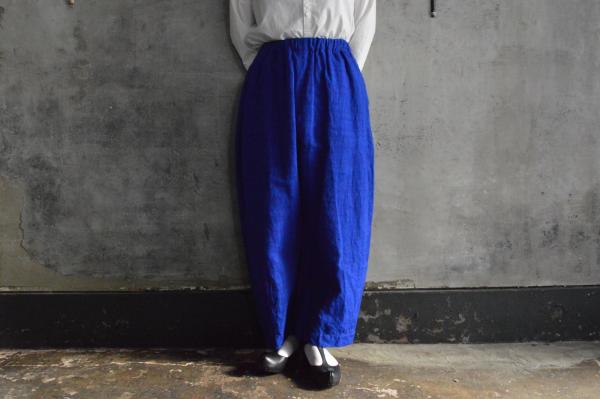 ゴーシュ Cotton Linen Slub「Grotta azzurra」Wide Pants