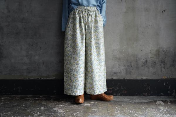 BUNON Silk Khadi Flower Print & Embroidery Pants