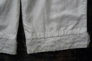 BUNON FOR poefu Silk Khadi Embroidery Wide Pants