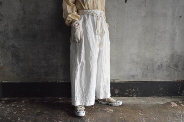 GASA*『マクラメ』Cotton Bamboo Wide Pants