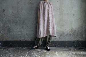 Honnete FOR 姉妹伴 Irish Linen Gather Onepiece