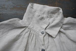 Honnete FOR 姉妹伴 Irish Linen Gather Blouse