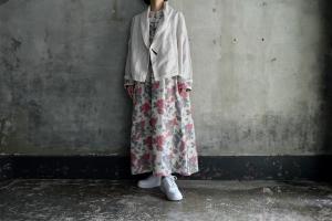 Honnete FOR 姉妹伴 Irish Linen Shawl Collar Cardigan