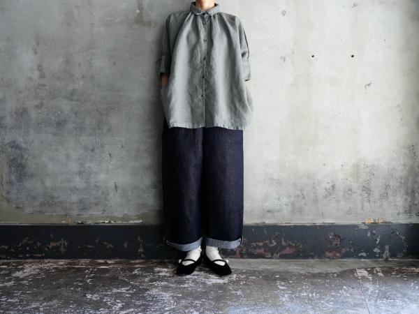 Honnete FOR 姉妹伴 Irish Linen Gather Blouse