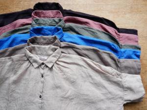 Honnete FOR 姉妹伴 Irish Linen Gather Blouse