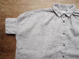 Honnete FOR 姉妹伴 Irish Linen Gather Blouse