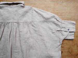 Honnete FOR 姉妹伴 Irish Linen Gather Blouse
