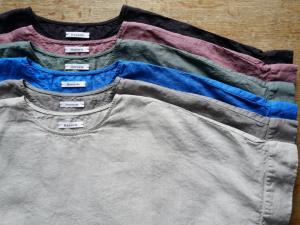 Honnete FOR 姉妹伴 Irish Linen New Crew Neck T