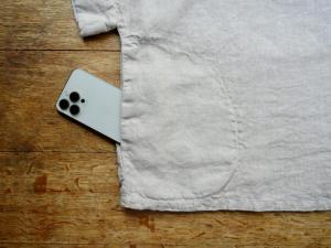 Honnete FOR 姉妹伴 Irish Linen New Crew Neck T