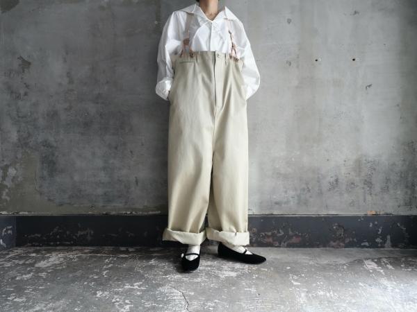 RhodolirioN Suspender Pants Mercerized Chino Cloth