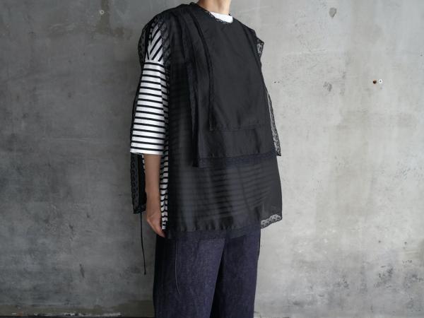 TOWAVASE 「Leavers」Cotton Silk Lace Vest