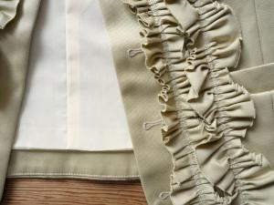 RhodolirioN  Frill Vest Mercerized Chino Cloth