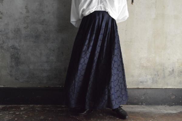 minä perhonen「tambourine」Linen Long Skirt