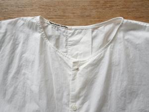 kaval 120's Cotton Typewriter No Collar Shirt Wide