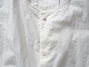 kaval 120's Cotton Typewriter No Collar Shirt Wide