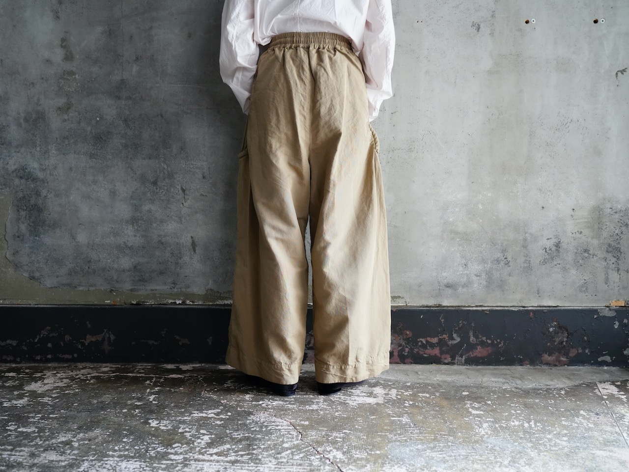 poefu / kaval Cotton Linen Silk Oxford Rope Pocket Pants
