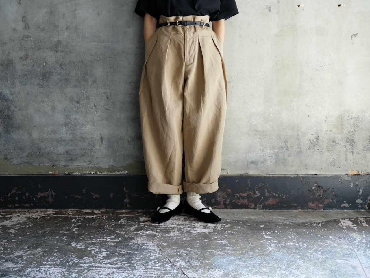 poefu / kaval Cotton Linen Silk Oxford Phoenix Pants