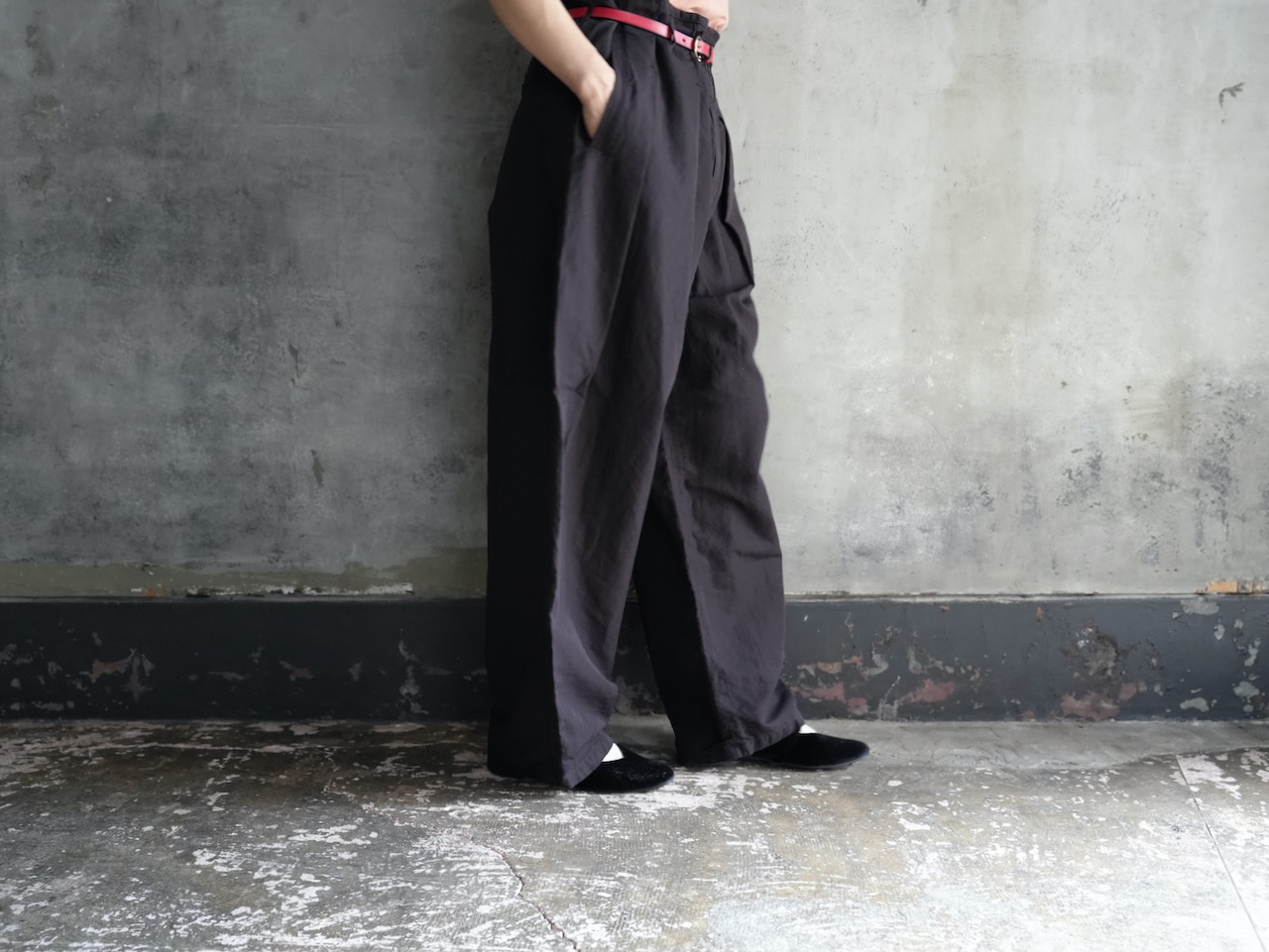 kaval リネンパンツ poefu / kaval Cotton Linen Silk Oxford Phoenix Pants