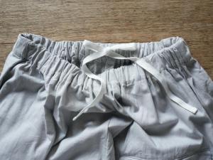 ゴーシュ  ポプリンダブルヘムワイドパンツ