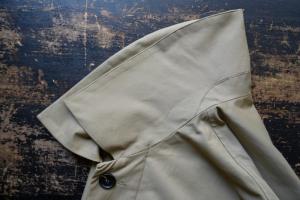 Honnete FOR poefu Gabardine Round Collar Coat