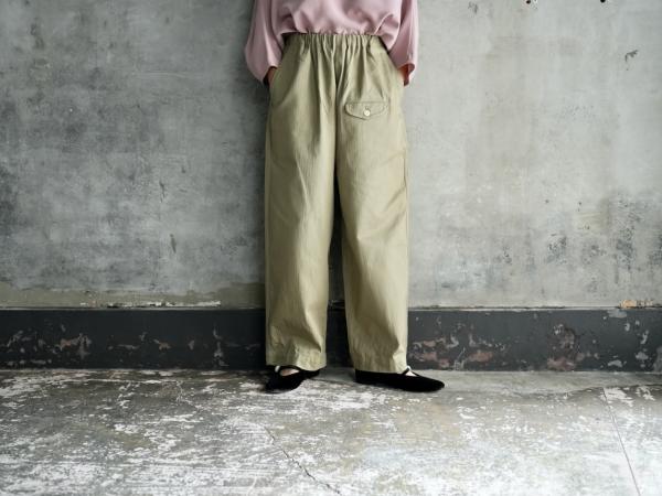 ゴーシュ スレンヘリンボーン ワイドパンツ