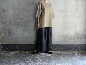 FIR MUM  Ramie Solotex Matt Tropical  Boat Neck T