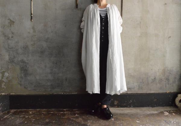 kaval FOR poefu Open Gather Onepiece Linen P-011
