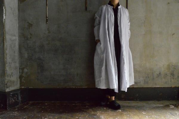 kaval FOR poefu Open Gather Onepiece Ramie P-028