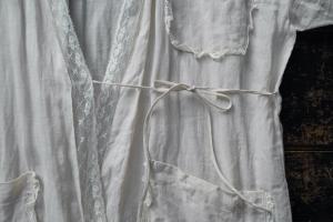 TOWAVASE  「Leavers」Ramie Lace Robe