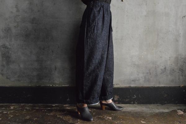ゴーシュ Cotton Silk Denim Wide Pants