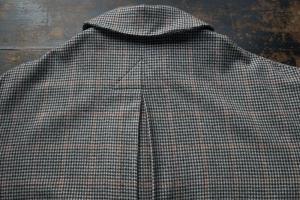 Honnete Round Collar Coat Big Houndstooth × Window