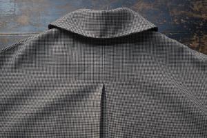 Honnete Round Collar Coat 3 color Houndstooth