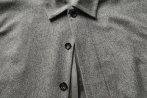 Honnete Round Collar Coat greige Herringbone