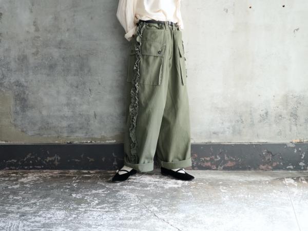 RhodolirioN  Marine Corps Herringbone Frill Pants